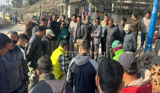 Concrete bridge over Jumla's Hima River
