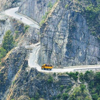 Concrete bridge over Jumla's Hima River