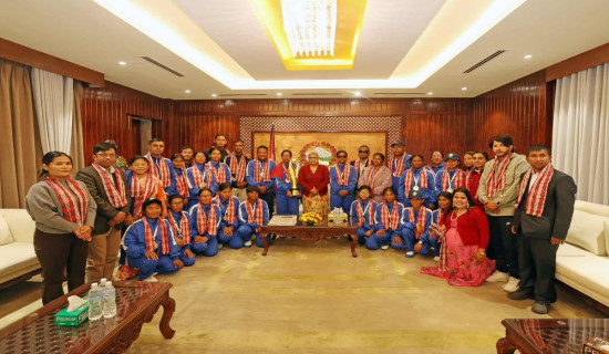 PM Karki congratulates Nepali blind women’s cricket team