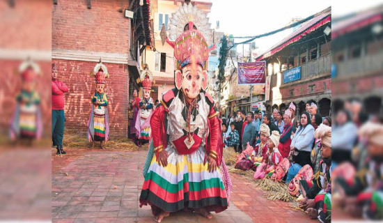 Sacred Navadurga mask dance begins
