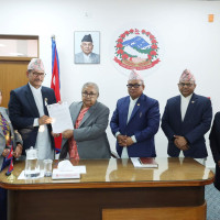 Five major parties' top leaders meet in Baluwatar