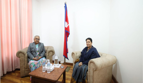 PM Karki seeks former President Bhandari's support on election bid