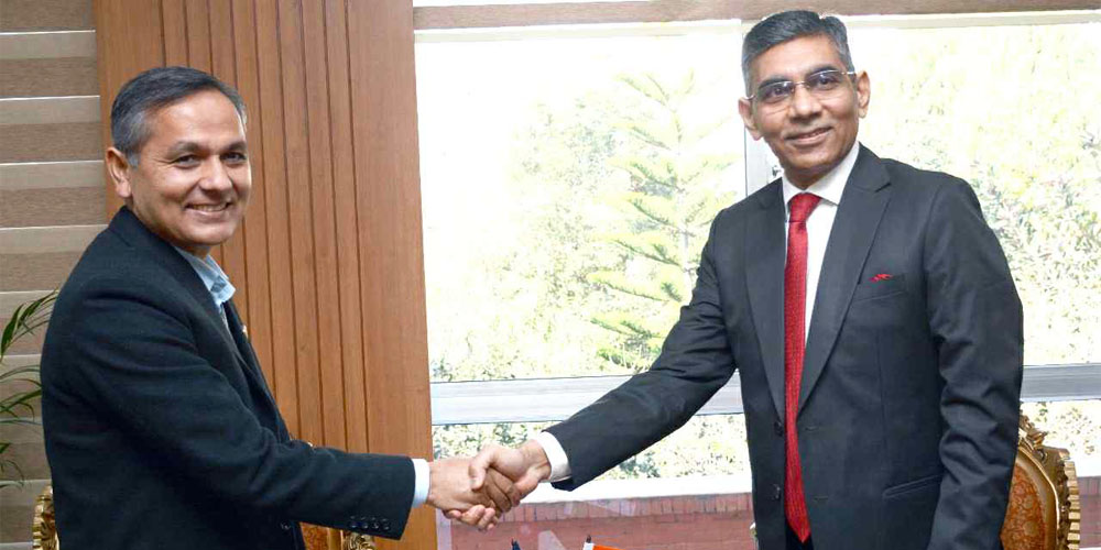 India's Additional Secretary Mahawar paid a courtesy call on Home Minister Aryal