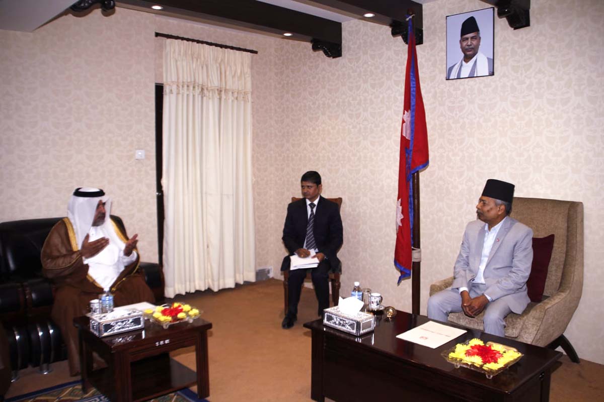 Ambassador of Qatar pays courtesy call on VP Yadav