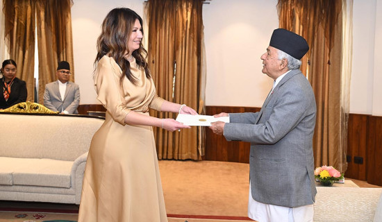 Five non-resident ambassadors to Nepal present letters of credence