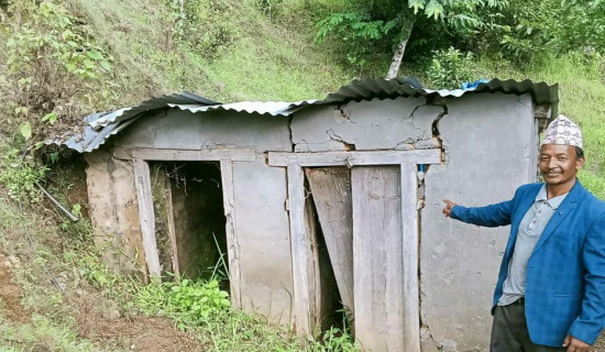 Rukum West students relieve themselves in open