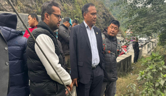 Minister Ghising instructs for resumption of Ghumaune Bridge within month