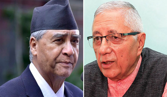 NC President Deuba and leader Koirala hold meeting