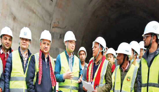 Minister Ghising instructs stakeholders to speed up work on Siddhababa Tunnel