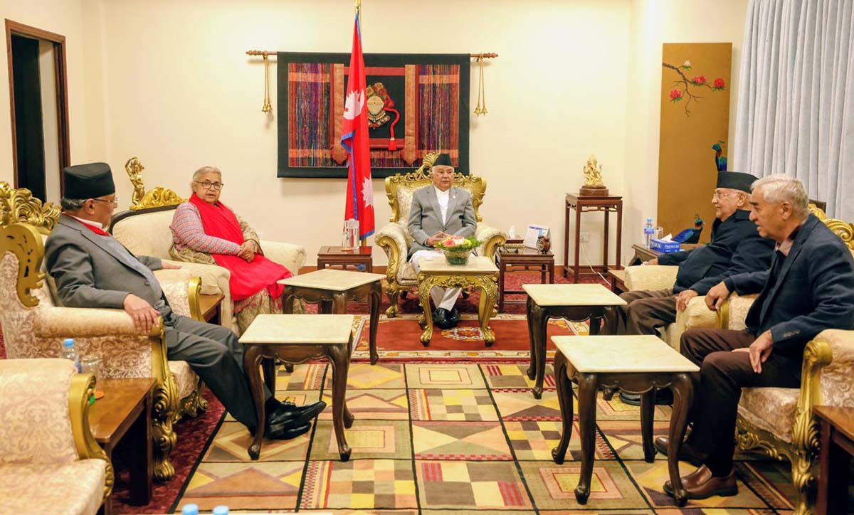President, PM holding meeting with three top leaders
