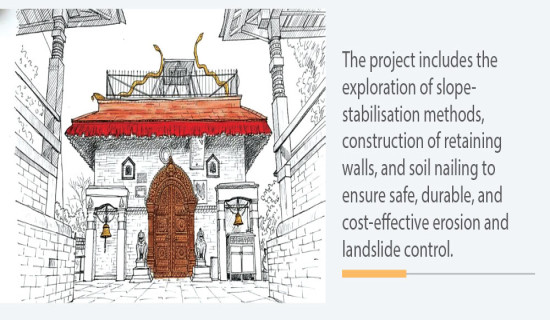 Works begin to check Nil Barahi Temple landslides