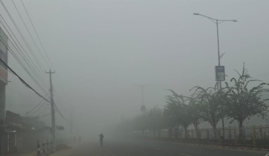 Dense fog, haze affects daily life in western Tarai
