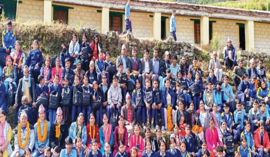 Education materials to Kalikot, Jumla students