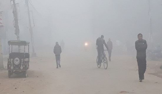 Fog and mist will blanket Tarai region today