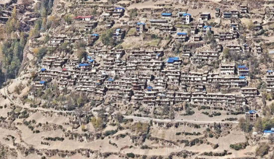 Mud-roofed houses vanishing in Humla