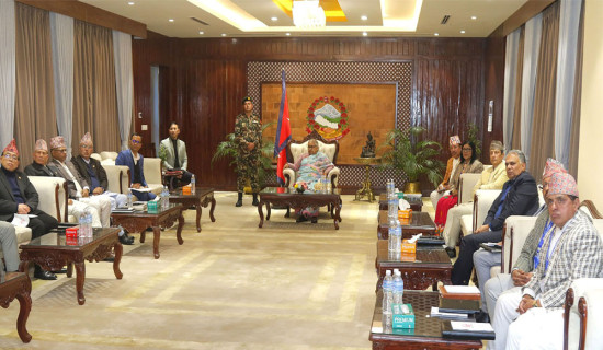 PM Karki, EC officials discuss election issues