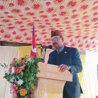 Chairman Oli arrives in Jhapa