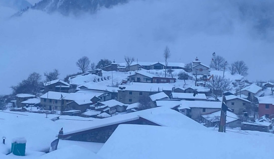 Snowfall affects life in Humla