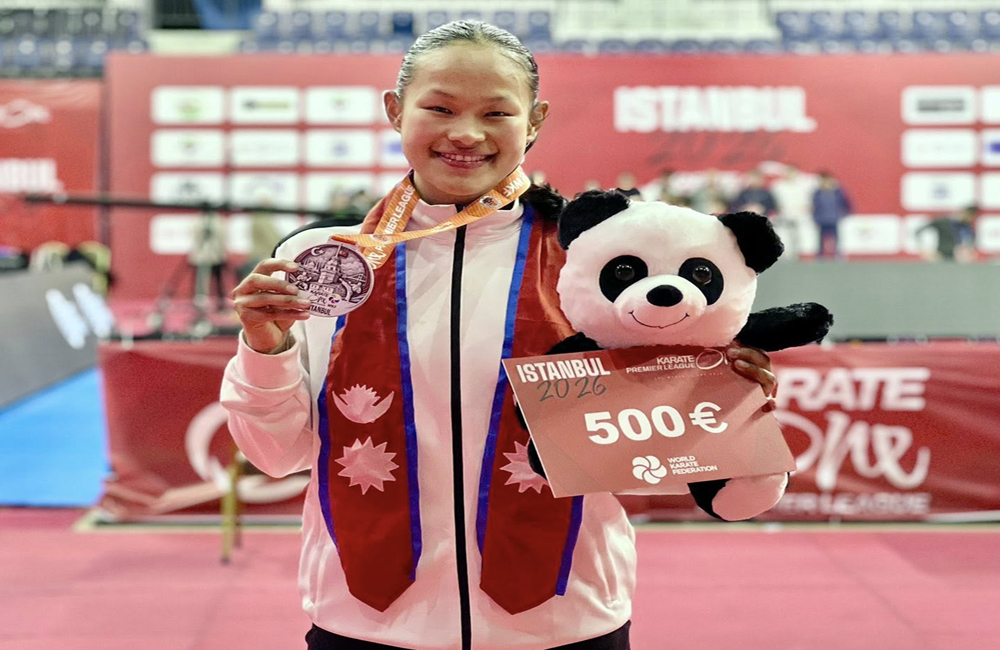Karate star Erika Gurung clinches silver for Nepal