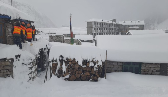 Snowfall brings cheers among farmers in Humla