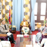 YCL volunteers clear  landslide debris