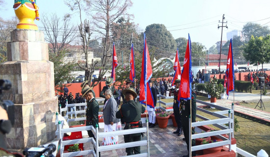 Prime Minister Karki pays tribute to martyrs (Photo Feature)