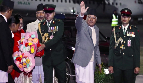 President Paudel leaves for Japan