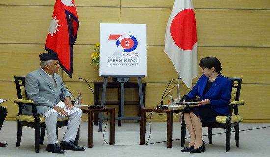 Japanese Prime Minister calls on President Paudel