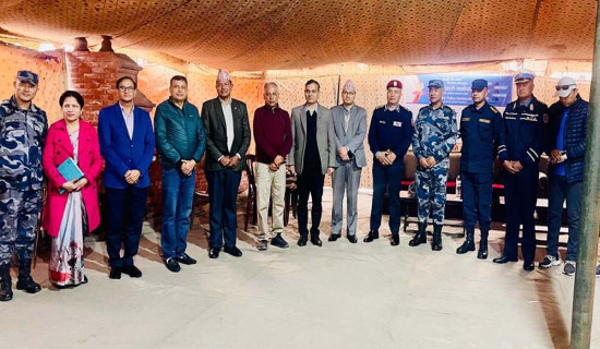 Home Minister Aryal enquires about security arrangements in Pashupati area