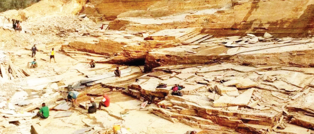 Slate mine reduced to an election slogan