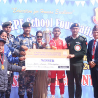 Sainik Awasiya Mahavidyalaya Clinches APF IG football cup 2082