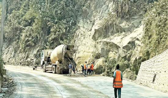 Narayangadh-Butwal road work speeds for election