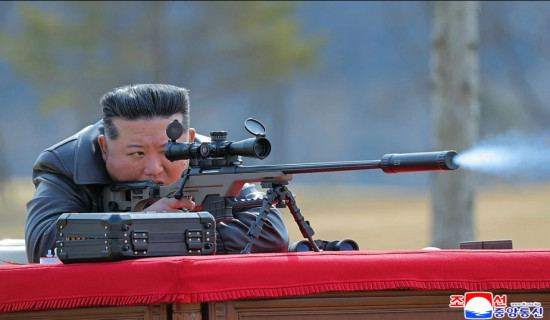 North Korea’s Kim gifts rifles to officials and his daughter takes aim after party congress
