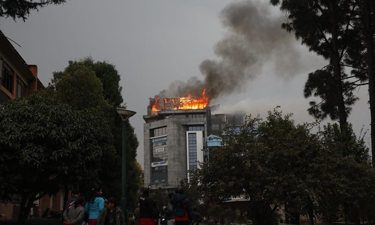 Fire at Daura Thakali Restaurant brought under control