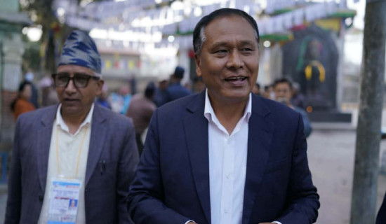 UNP Chairman Ghising votes