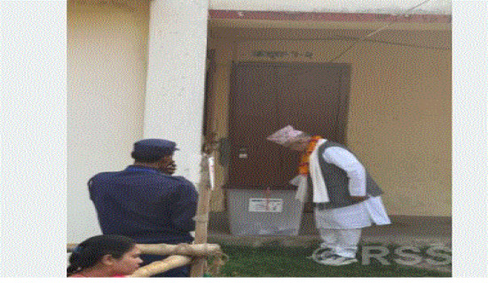 Former Prime Minister Nepal casts vote