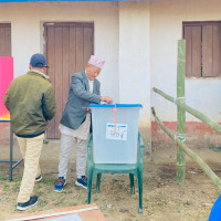 National Assembly Chair Dahal votes