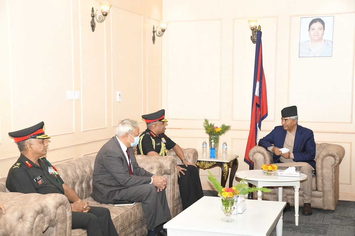 General Pande Calls On Pm Deuba