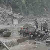 Brahmin, Kshatriya women in  Dolakha play Panche Baja