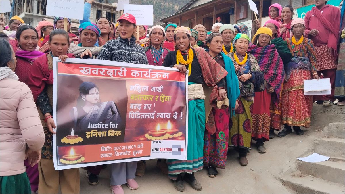 Protest staged in Humla's Simkot demanding justice for Inisha