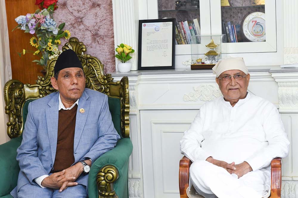 NA Chair Dahal extends condolences to UML Chair Oli