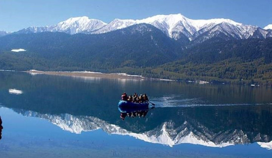 Snow covered Rara Lake