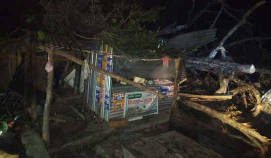 Storm induced disasters kill two, injuring six others in Udayapur