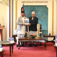 President Paudel gracing historic Bhagawati jatra in Palpa