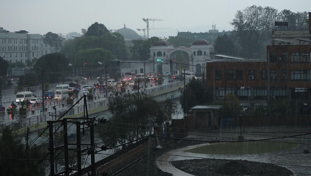Rains, storm in Kathmandu Valley