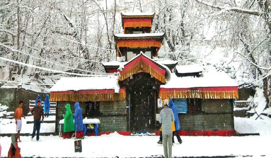 Snowfall disrupts life in Mustang