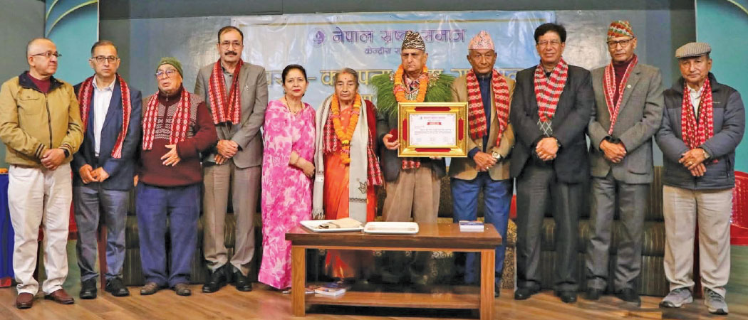 Parashu-Kalpana honour presented to Kharel
