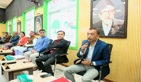 Emerging artist Humagain’s ‘Nirbichar Bichar’ on display