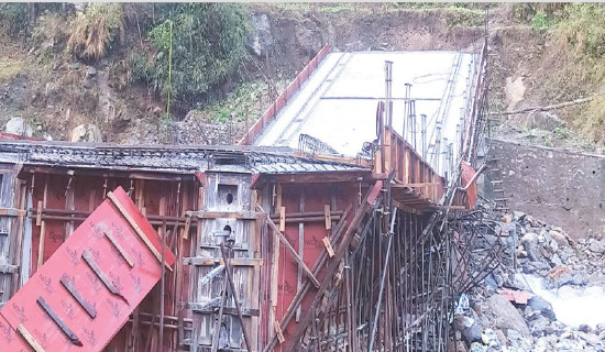 Under-construction Neruwa River motorable bridge collapses