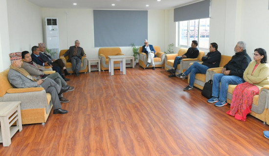 UML secretariat meeting begins in Chyasal after Oli's arrest